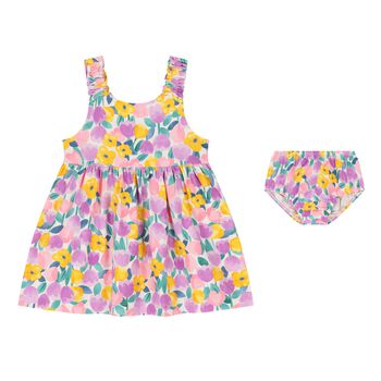 Younger Girls Multi-Coloured Floral Dress Set