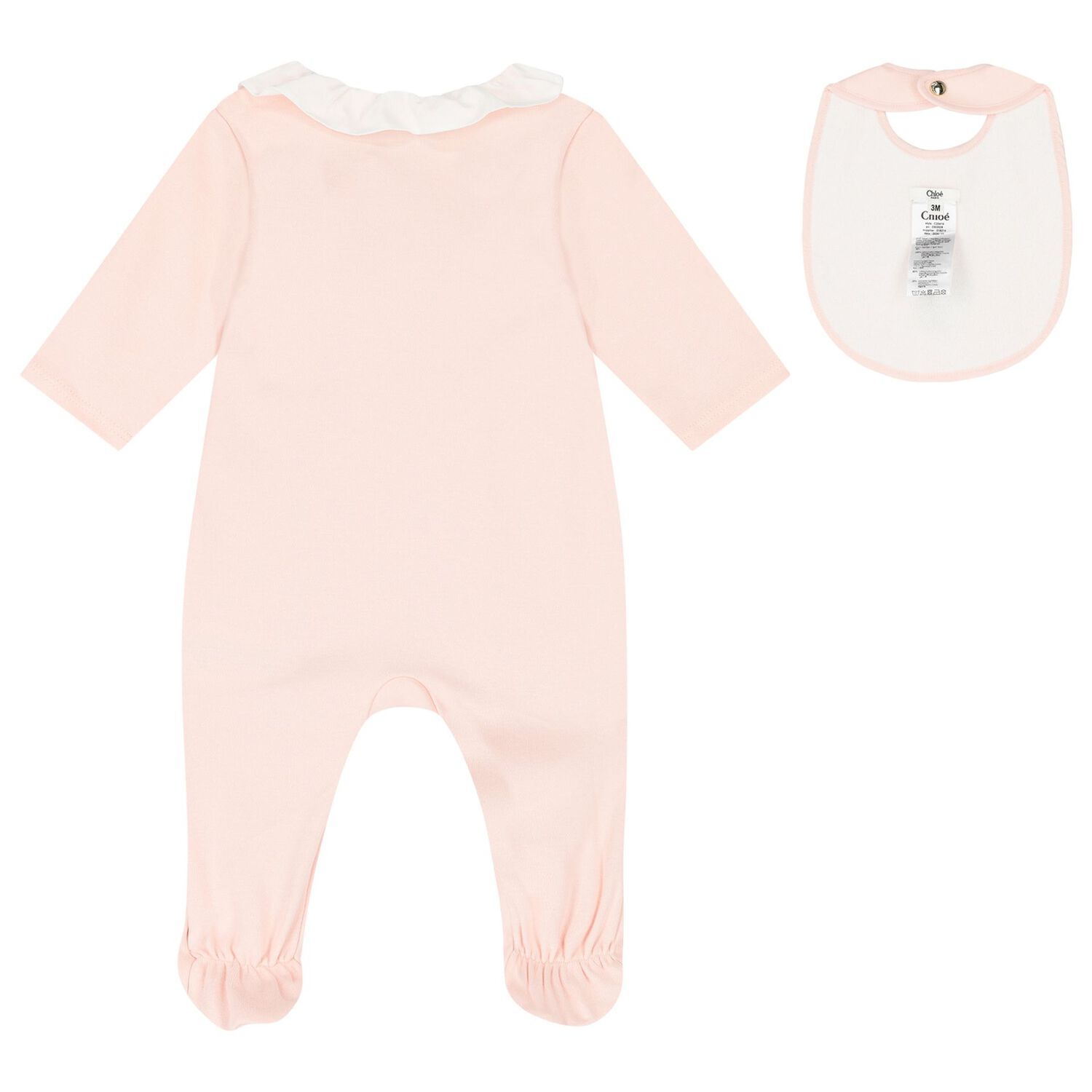 طقم هدايا أفرول بنات بالشعار باللون الوردي , 1, hi-res