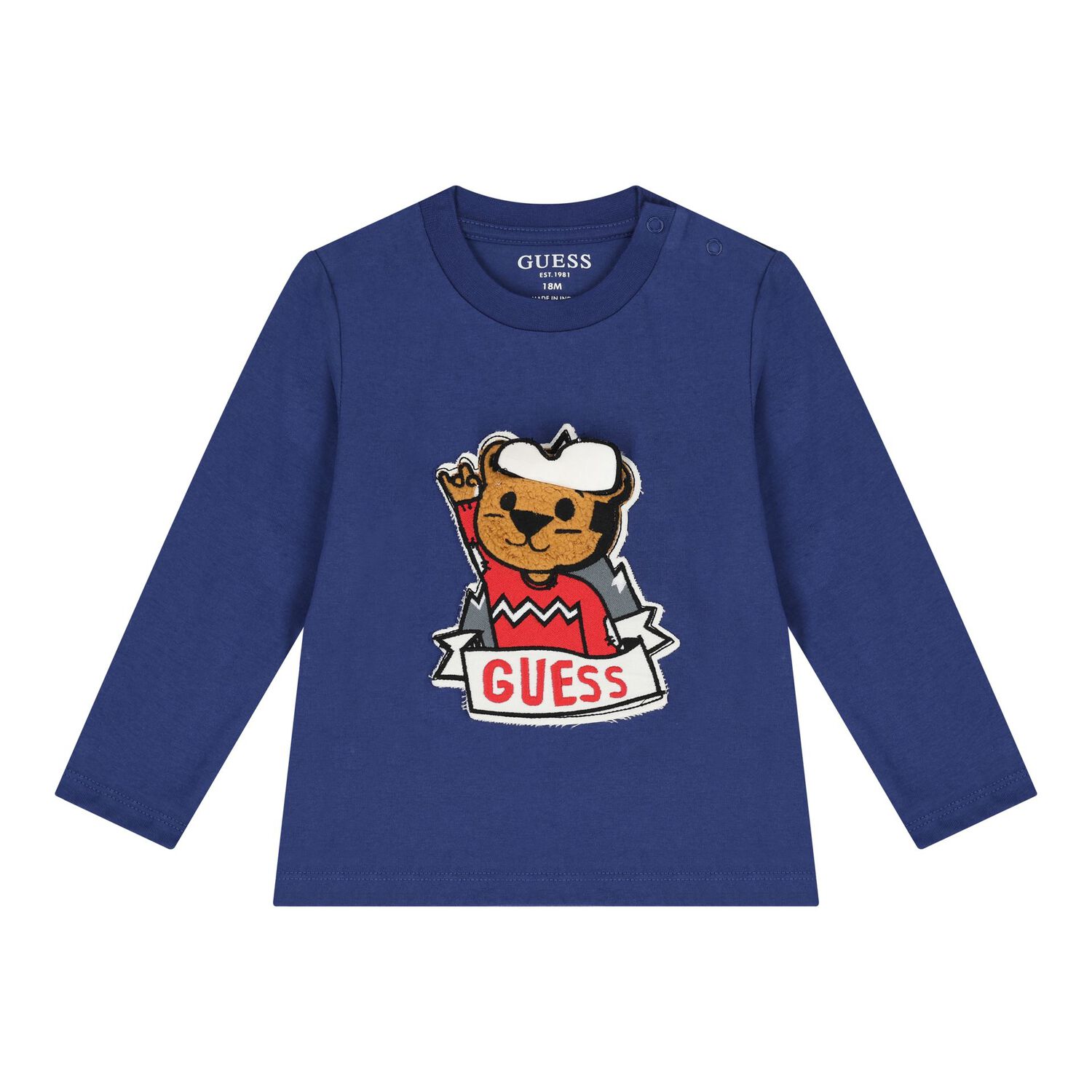 طقم بنطلون للأولاد بشعار تيدي باللون الأزرق , 1, hi-res