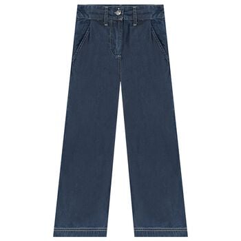 Girls Blue Logo Trousers