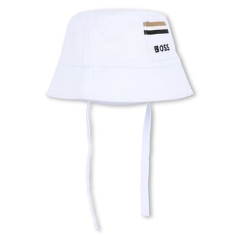Baby Boys White Logo Hat 