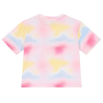 Girls Pink & Yellow Logo T-Shirt