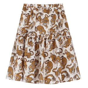 Girls Ivory Tiger Skirt