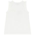 Girls White Cotton Graphic Print Top, 2, hi-res