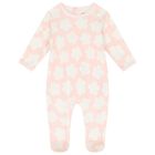 Baby Girls White & Pink Boke Flower Babygrows ( 2 Pack ), 2, hi-res