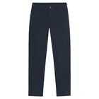 Boys Navy Blue Trousers, 1, hi-res