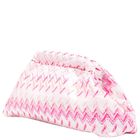 Girls Pink & White Embellished Logo Zig Zag Bag, 1, hi-res