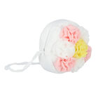 Girls White & Pink Flower Handbag, 1, hi-res