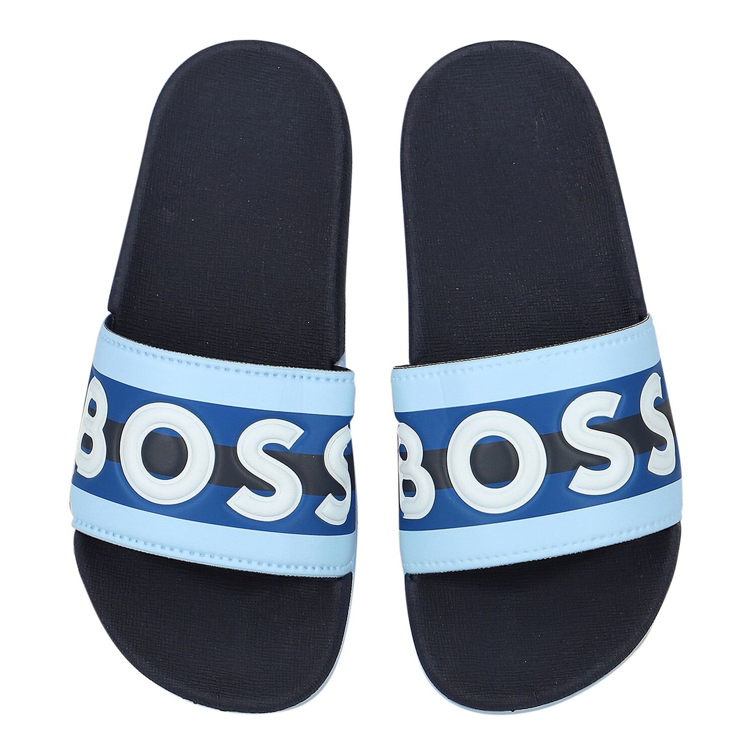 Boys Blue & Navy Blue Logo Sliders, 1, hi-res image number null