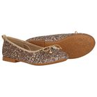Girls Gold Glitters Ballerina Shoes, 1, hi-res