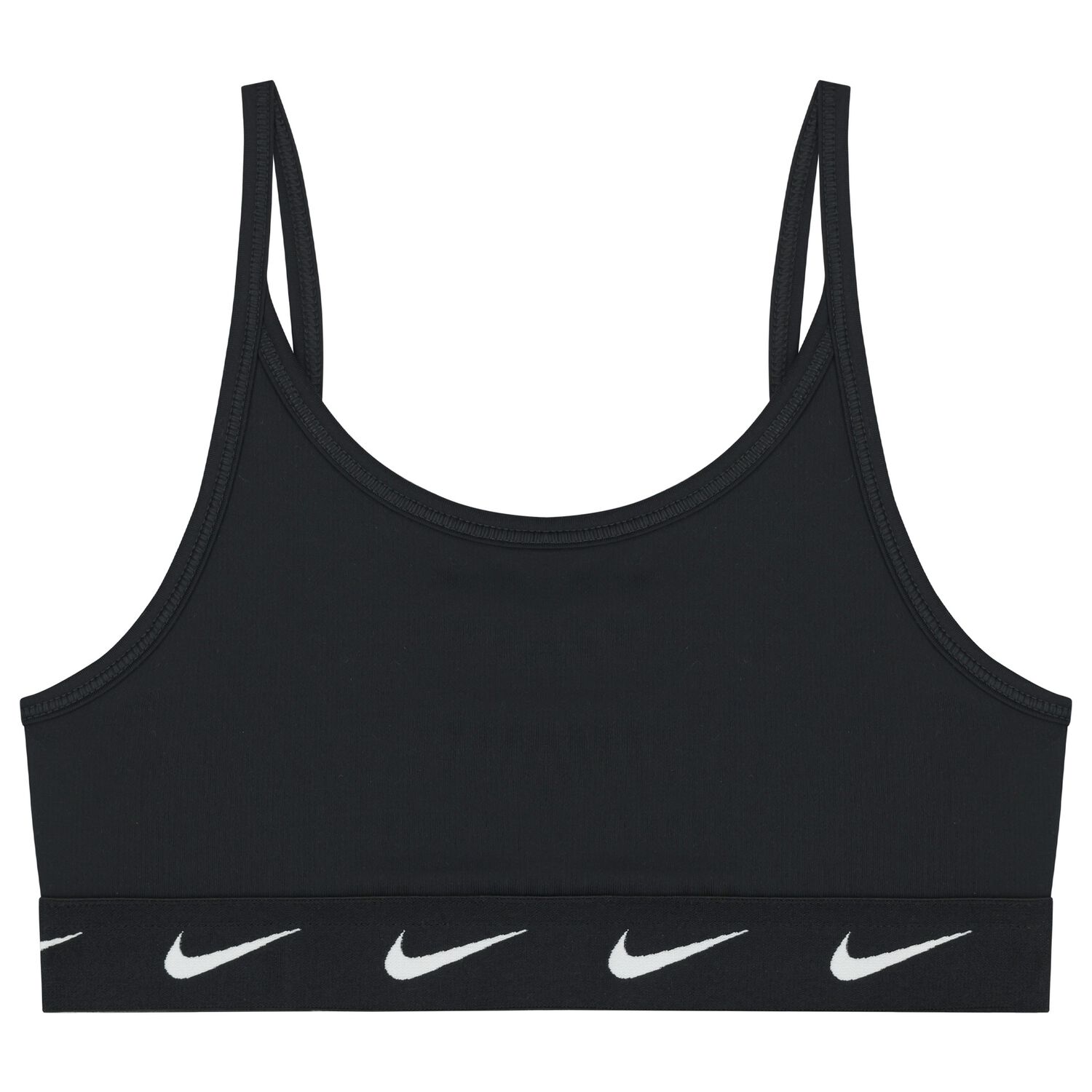 Girls Black Logo Bra Top, 1, hi-res