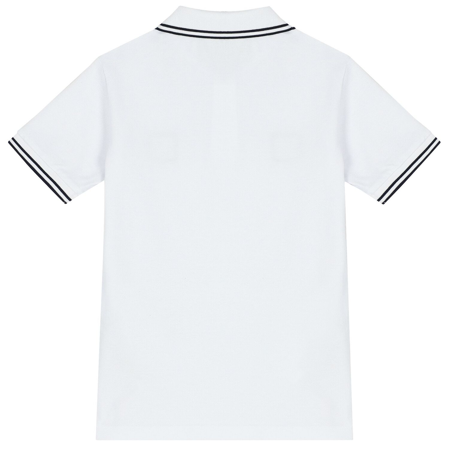 Boys White Logo Polo Shirt, 2, hi-res image number null