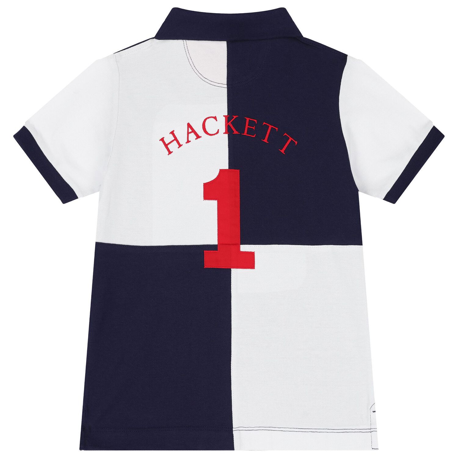 قميص بولو بشعار باللون الكحلي وأبيض للأولاد, 1, hi-res image number null