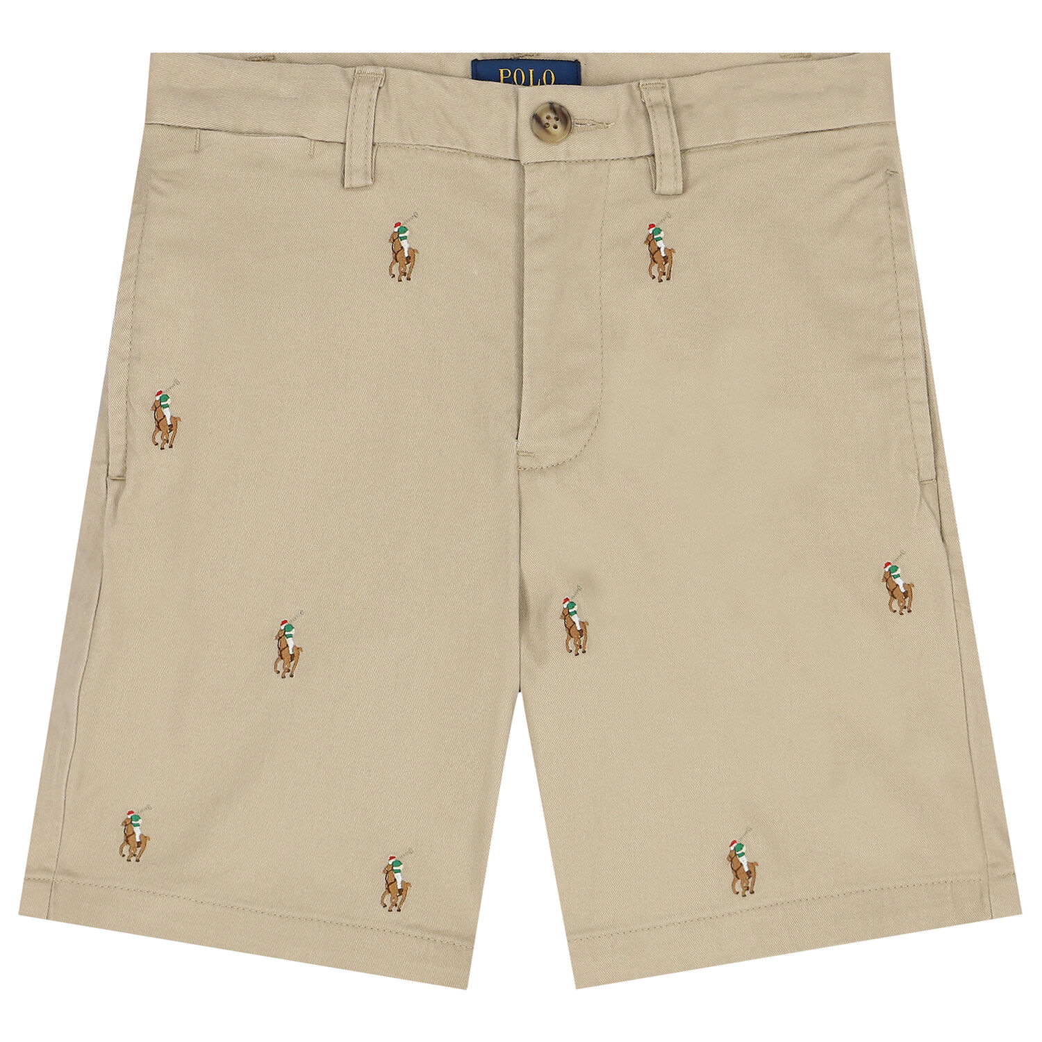 Boys Beige Logo Shorts, 1, hi-res image number null