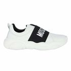 White Leather Logo Trainers, 1, hi-res