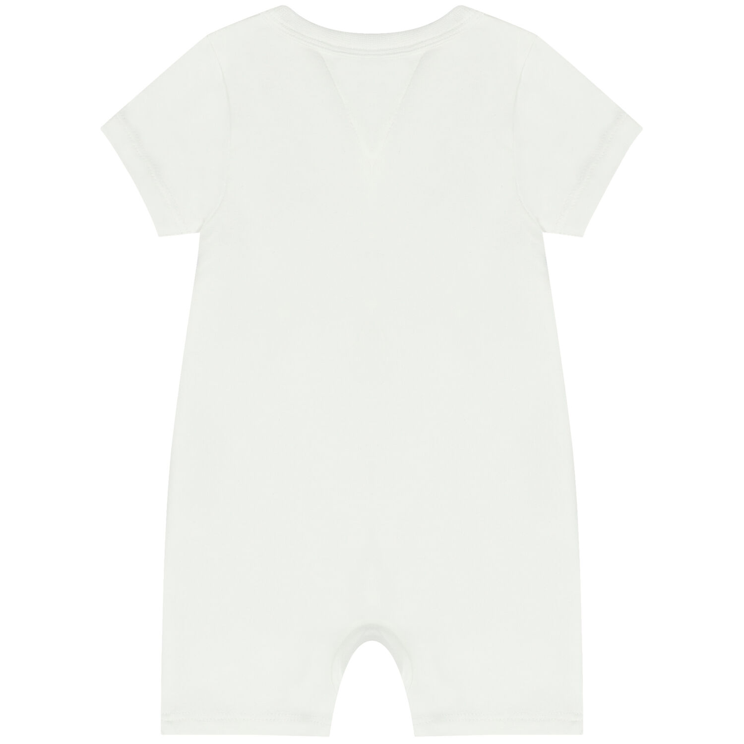 Baby Boys White Logo Romper, 2, hi-res