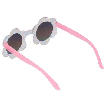 Girls White & Pink Logo Sunglasses