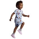 حذاء رياضي بنات مريح بدون رباط بالشعار باللون الوردي , 1, hi-res