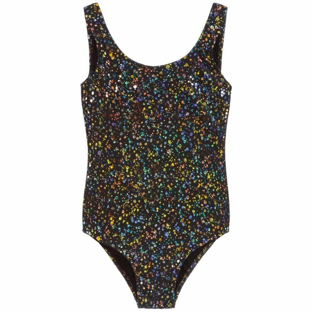 Black glitter swimsuit best sale