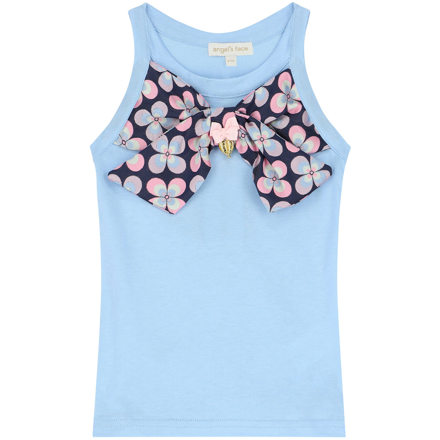 Girls Blue Bow Top, 1, hi-res image number null