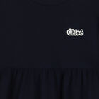 Girls Navy Blue Logo Dress, 1, hi-res