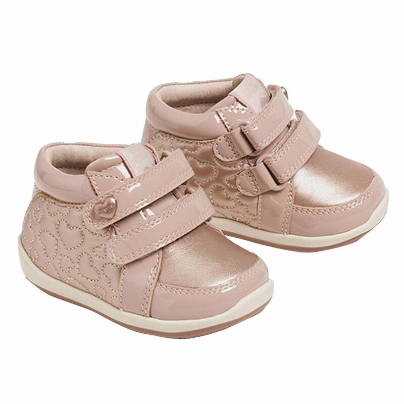 Girls Pink First Walker Shoes, 1, hi-res image number null
