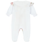 افرول بطبعة الورود باللون الابيض للبنات , 2, hi-res