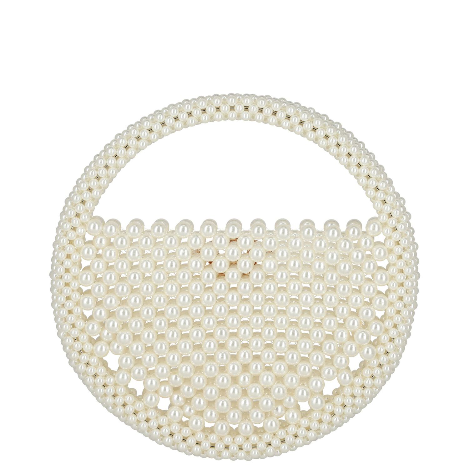 Girls Ivory Pearl Handbag, 1, hi-res