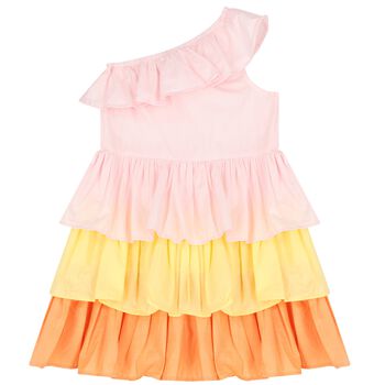 Girls Pink Layered Dress
