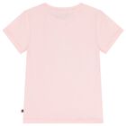 Girls Pink Butterflies Logo T-Shirt, 2, hi-res