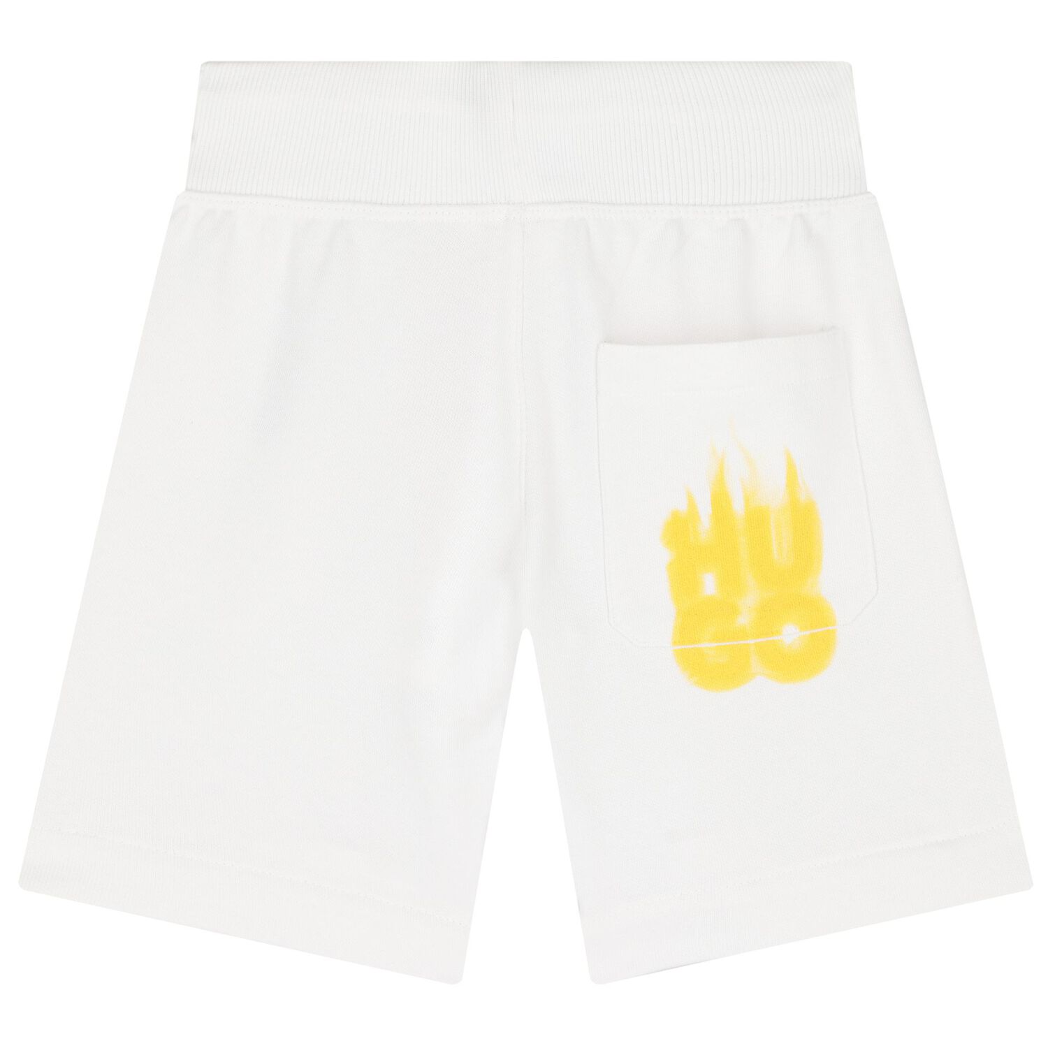 شورت بالشعار باللون الابيض للأولاد, 1, hi-res