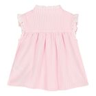 Baby Girls Pink Striped Logo Shorts Set , 1, hi-res