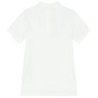 Boys White Logo Polo Shirt, 1, hi-res