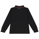 تيشيرت بولو أولاد بشعار أستون مارتن باللون الأسود , 1, hi-res