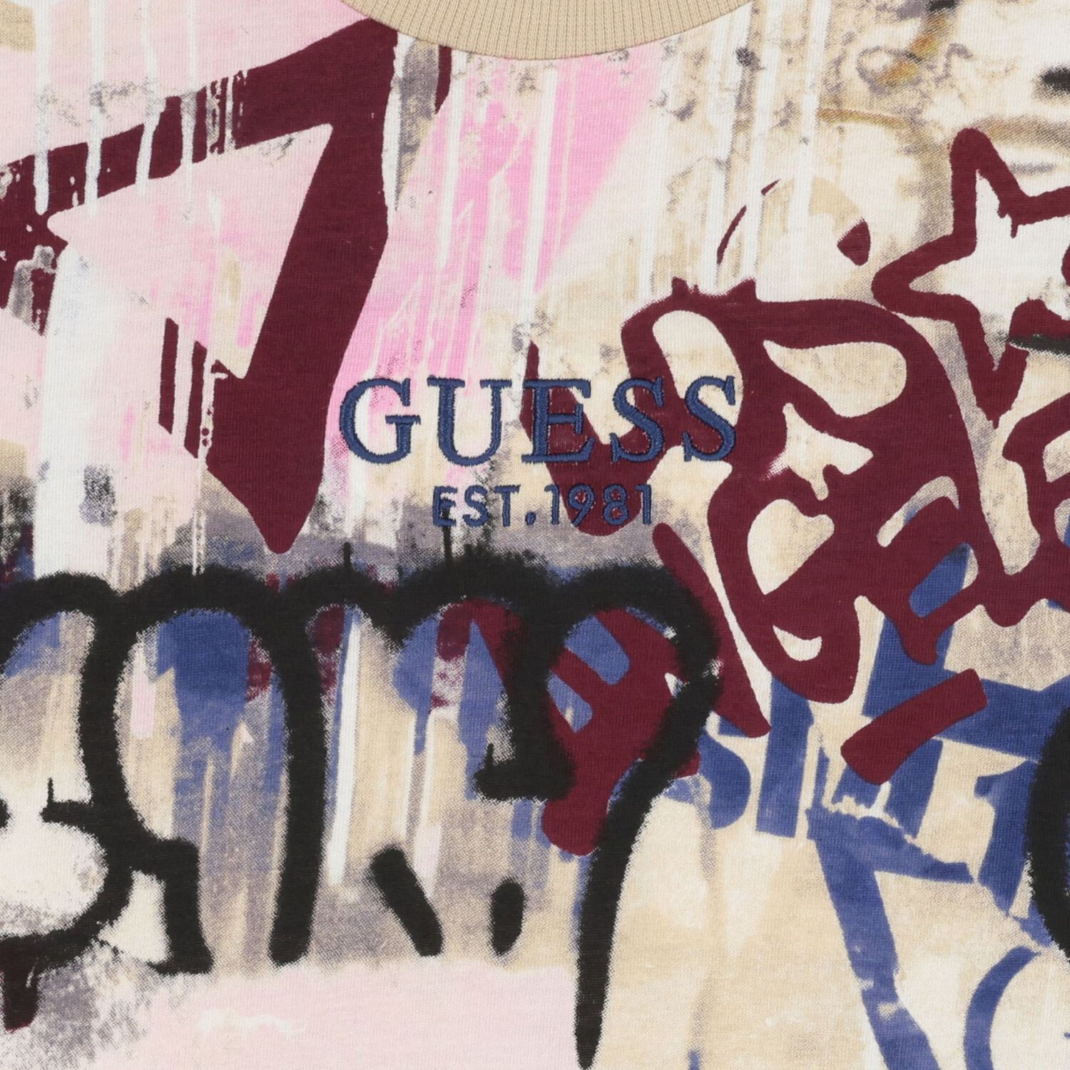 تيشرت اولاد بالشعار باللون البيج , 1, hi-res