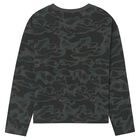 Boys Grey & Green Camouflage Long Sleeve Top, 1, hi-res
