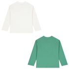 Boys White & Green Racing Car T-Shirt ( 2pack ), 1, hi-res