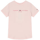 طقم شورت بنات بالشعار باللون الزهري, 1, hi-res