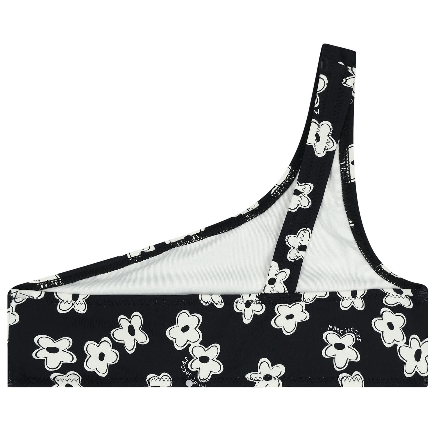 بكيني بطبعة الزهور باللون الأسود للبنات, 1, hi-res