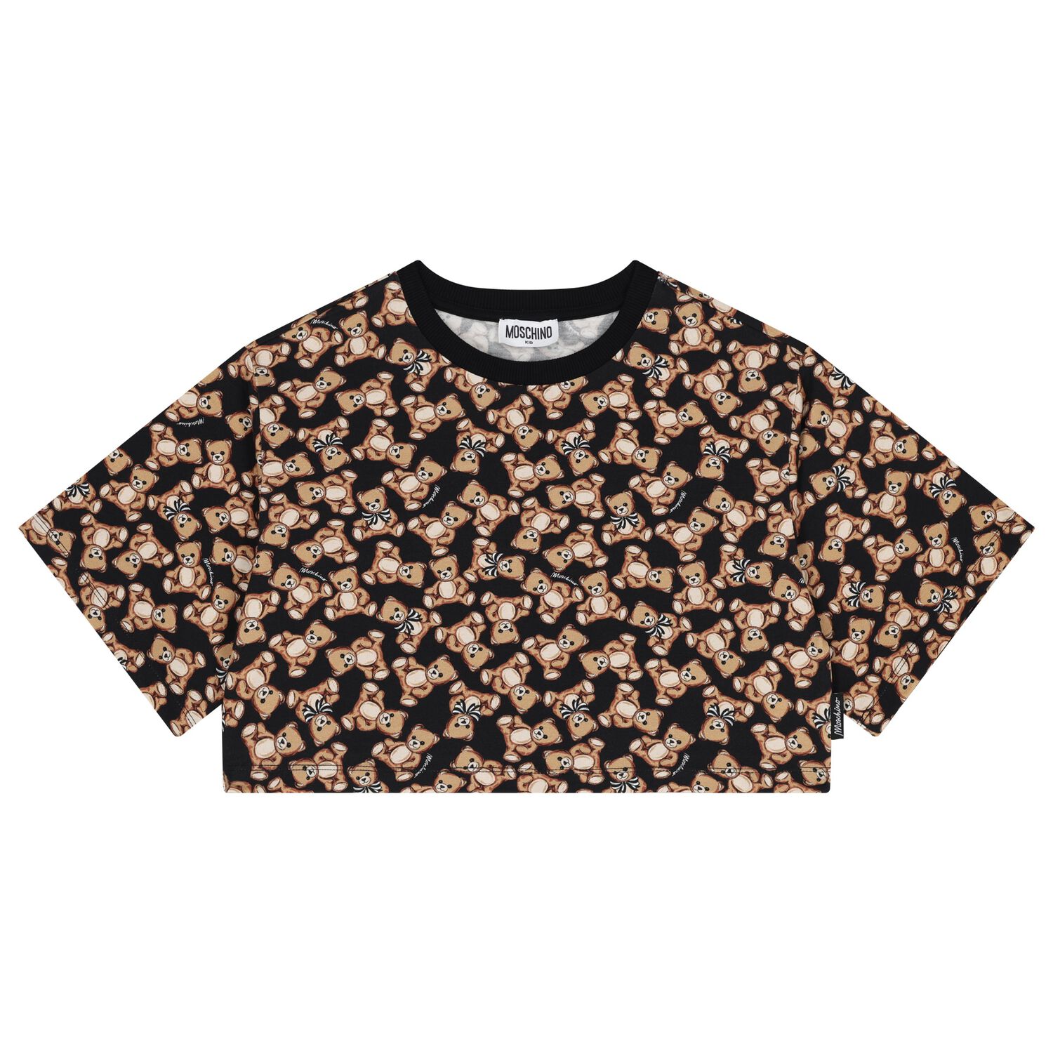 تي شيرت بنات بشعار تيدي باللون الأسود, 2, hi-res image number null