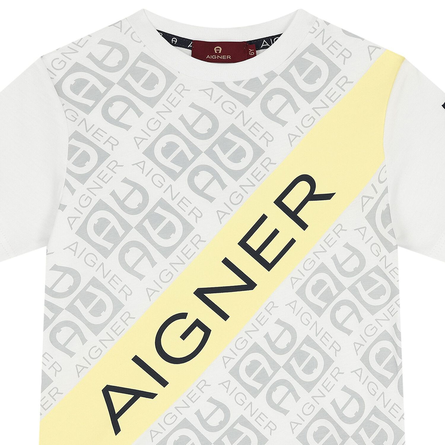 Boys White & Yellow Logo T-Shirt, 1, hi-res image number null