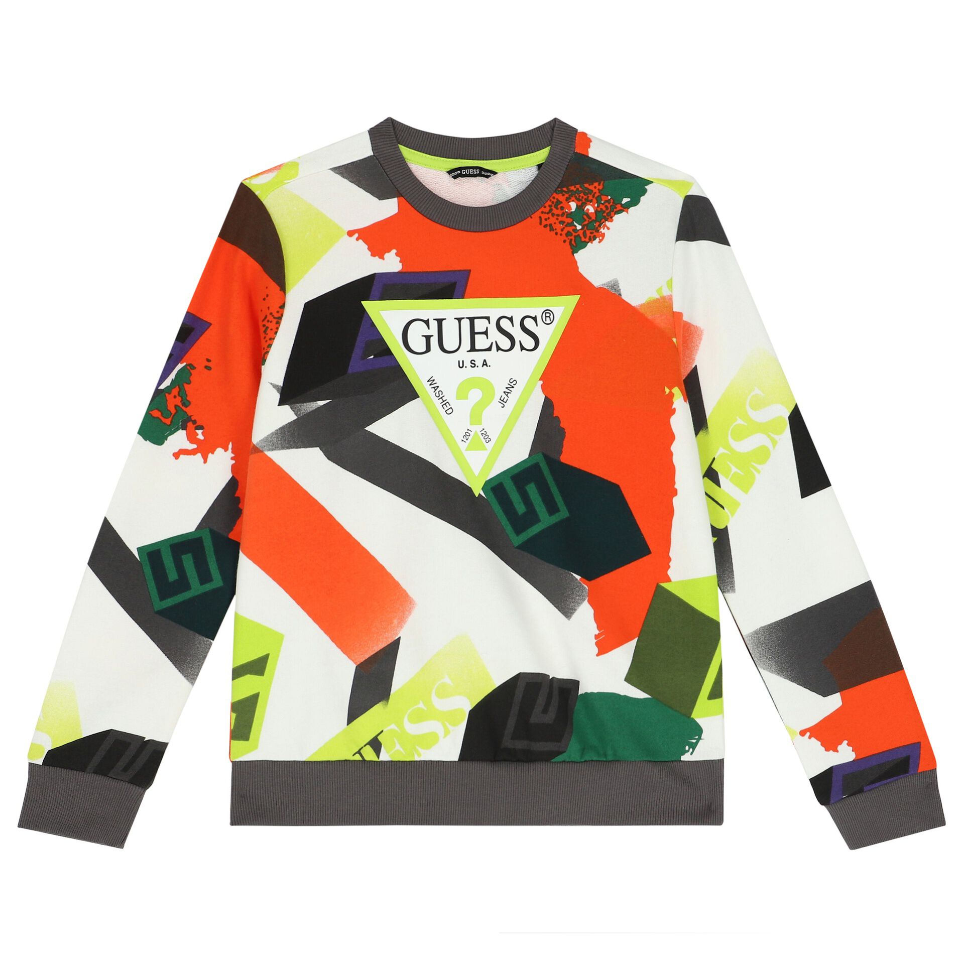 Guess Boys Multi Coloured Logo Sweatshirt Junior Couture UAE