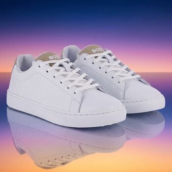 Boys White Logo Trainers