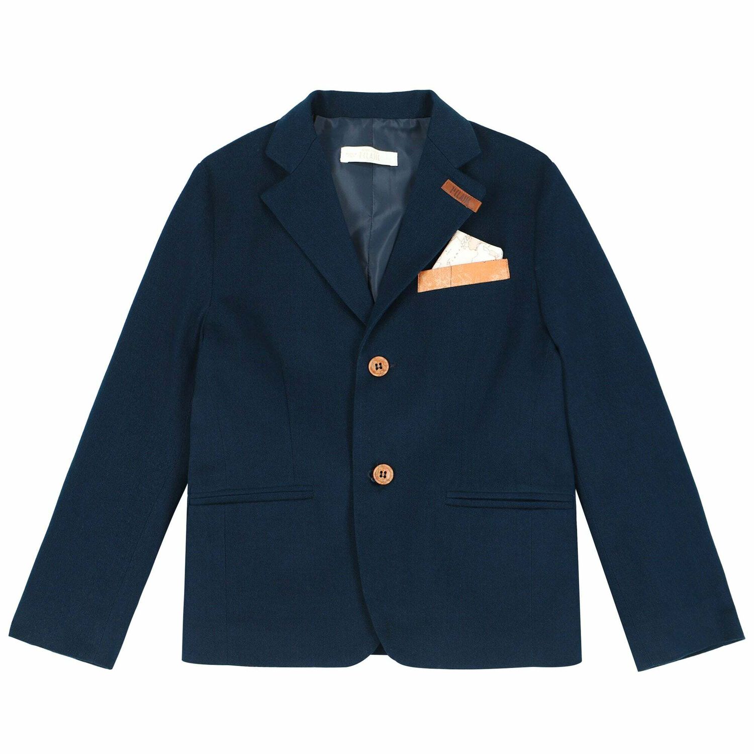 Boys Navy Blue Blazer, 1, hi-res
