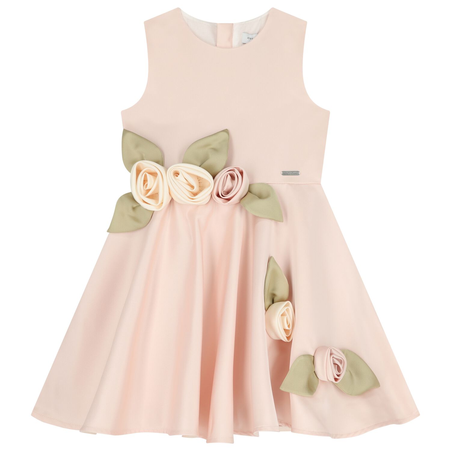 Girls Pink Floral Dress, 2, hi-res