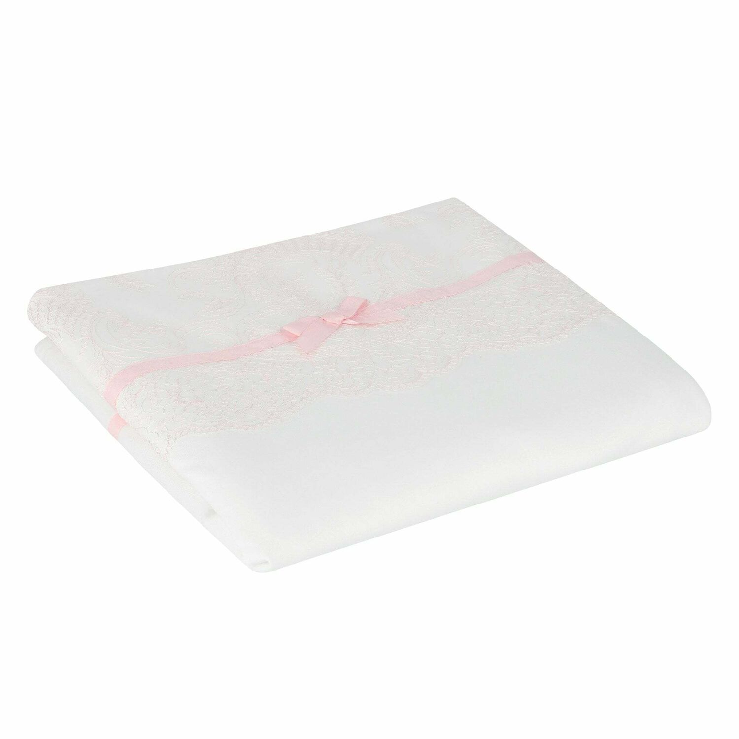 بطانية باللون الابيض والوردى للبنات, 1, hi-res