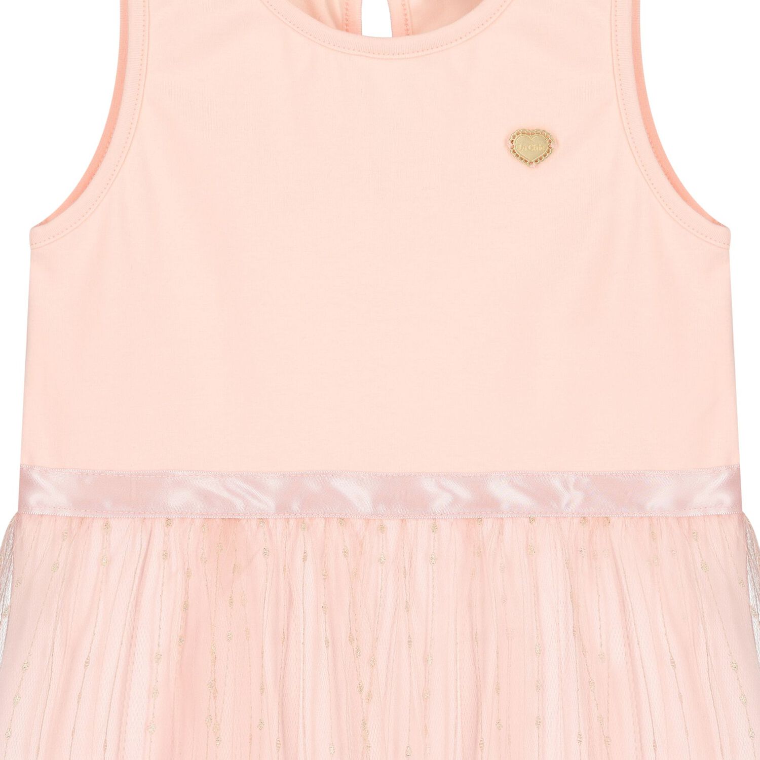 Younger Girls Pink Logo Sleeveless Dress, 1, hi-res image number null