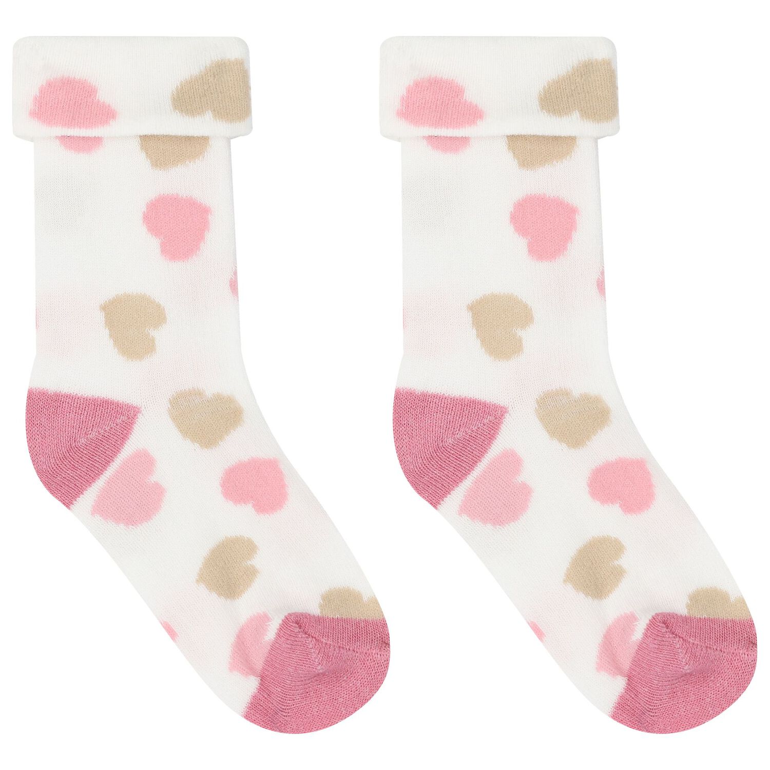 Baby Girls Pink & White Socks (4 Pack), 3, hi-res