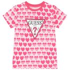 Girls Pink Heart Logo T-Shirt, 3, hi-res