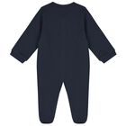 Baby Boys Navy Blue Logo Babygrow, 2, hi-res